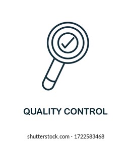 Quality Control icon from production management collection. Simple line Quality Control icon for templates, web design and infographics