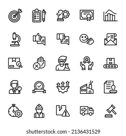 quality control icon set illustration vector graphic
