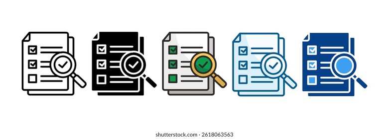 Quality Control Icon Set Multiple Style Collection