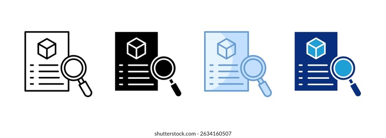 Ícone Controle de Qualidade Definir Coleção de Vários Estilos