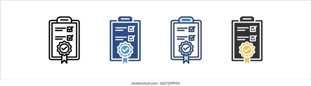 Quality Control Icon Set Multiple Style Collection