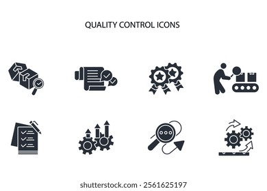 Quality control icon set.vector.Editable stroke.linear style sign for use web design,logo.Symbol illustration.