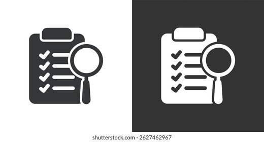 Quality control icon. Solid glyph series icon