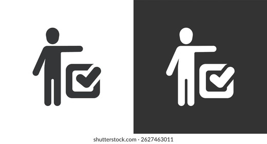 Quality control icon. Solid glyph series icon