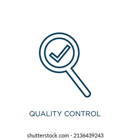 Quality Control Icon Thin Linear Quality Stock Vector (Royalty Free ...