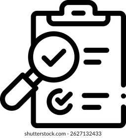 quality control icon. Thin Linear Style Design Isolated On White Background