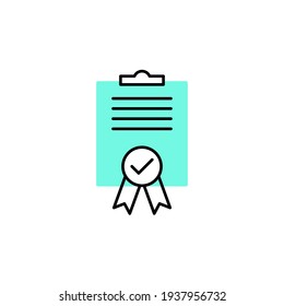 quality control icon vector illustration. modern colored icon design. isolated on white background