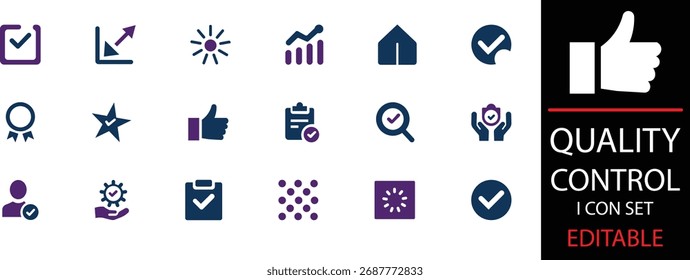 A quality control icon vector illustration .