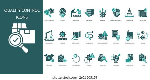 quality control icon. vector.Editable stroke.linear style sign for use web design,logo.Symbol illustration.