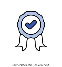 quality control icon with white background vector stock illustration
