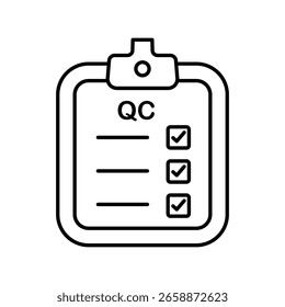 quality control icon with white background vector stock illustration