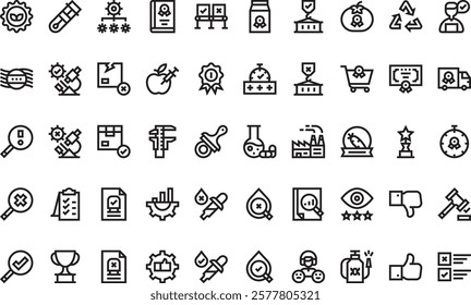 Quality control icons High-Quality Vector Icons Collection with Editable Stroke. Ideal for Professional and Creative Projects.