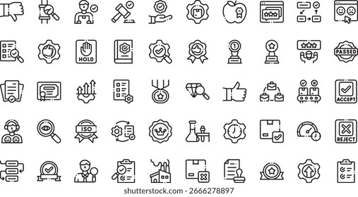 Quality control icons High-Quality Vector Icons Collection with Editable Stroke. Ideal for Professional and Creative Projects
