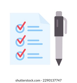 Quality control and inspection icon. Excellent quality survey checklist. Vector illustration