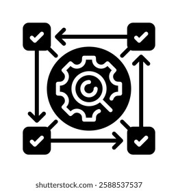 Quality Control line icon. Universal creative premium symbol. Vector sign icon logo template. Vector illustration