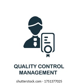 Quality Control Management icon. Simple element from company management collection. Creative Quality Control Management icon for web design, templates, infographics and more