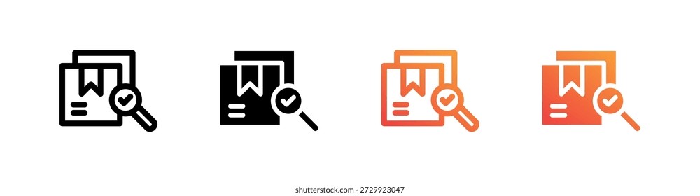 Control de calidad múltiple estilo conjunto de iconos Vector