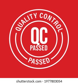 quality control passed,  QC passed vector icon 