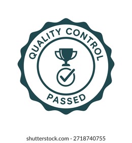 Quality control passed seal illustration Vector