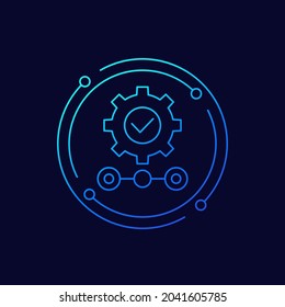 quality control of production line vector icon