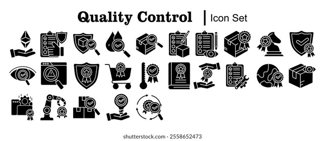 Quality Control related icon set
