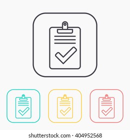 Quality control related vector color icon set. Pass 