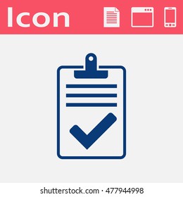 Quality control related vector flat icon. Pass