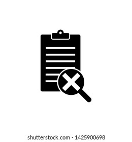 Quality control related vector icon. Fail - Vector