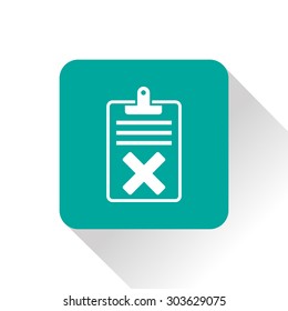 Quality control related vector icon. Fail