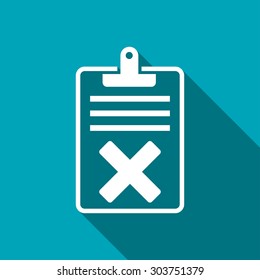 Quality control related vector icon. Fail