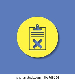 Quality control related vector icon. Fail
