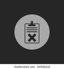 Quality control related vector icon. Fail