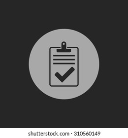 Quality control related vector icon. Pass