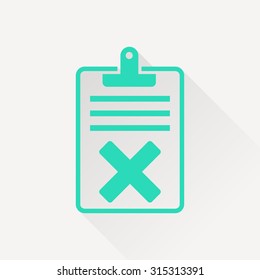 Quality control related vector icon. Fail