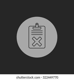 Quality control related vector icon. Fail