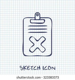 Quality control related vector icon. Fail