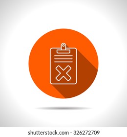 Quality control related vector icon. Fail