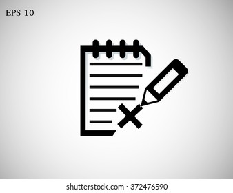 Quality control related vector outline icon. Fail