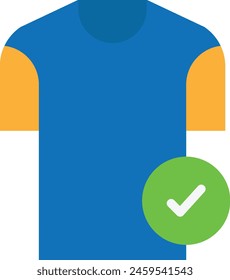 Quality Control Shirt Icon Vector Flat Illustration