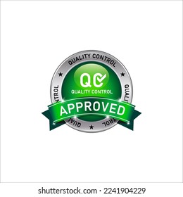 Quality control sign graphic vector illustration design template
