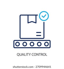 Iconos de línea delgada de control de calidad. Ilustración vectorial original.