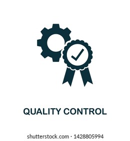 Ilustración de icono del vector Control de calidad. Signo creativo de la colección de iconos. Icono de Control de calidad plano relleno para ordenador y móvil. Símbolo, logotipo vectorial gráficos.