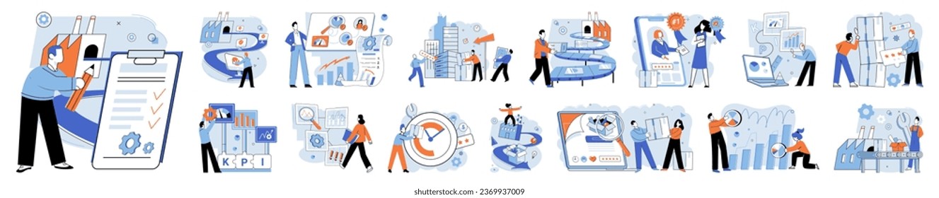 Quality control. Vector illustration. Analyzing data from quality control tests provides valuable insights The approval process confirms product meets quality standards The product has been approved