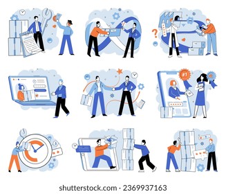 Quality control. Vector illustration. Risk assessment is integral part quality control measures Testing procedures are conducted to verify product quality The quality control metaphor compares process