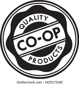 Produits Coop de qualité - Bannière publicitaire rétro
