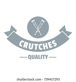 Quality crutches logo. Simple illustration of quality crutches vector logo for web