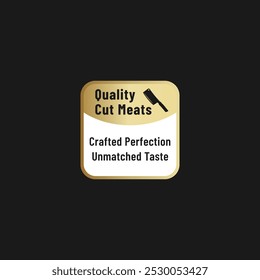Quality cut meats label or quality cuts label vector isolated. Best quality cuts of meat label for your product.