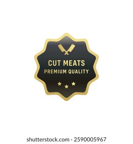 Quality cut meats stamp label vector isolated EPS. Best quality cuts label vector for your brand or product.