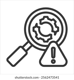 Quality Defects Outline Icon Vector Illustration