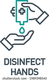 Tratamiento de virus con elementos de diseño de calidad con Stroke editable